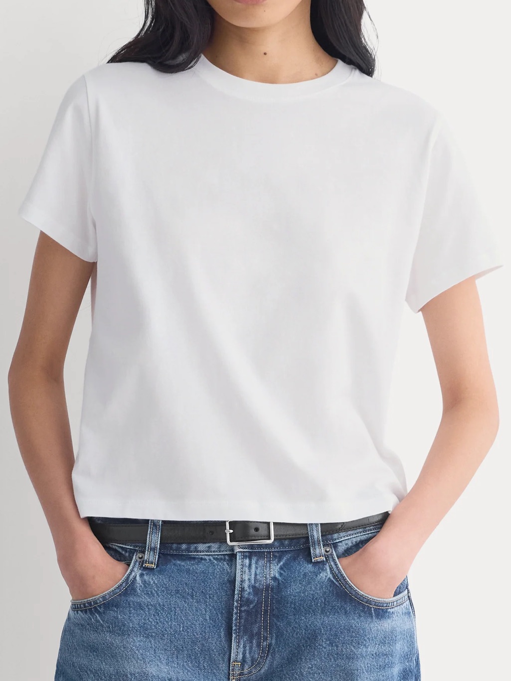 Everlane Nwot Box Cut Tee Essential Cotton White Crew Neck T Shirt Short Sleeve